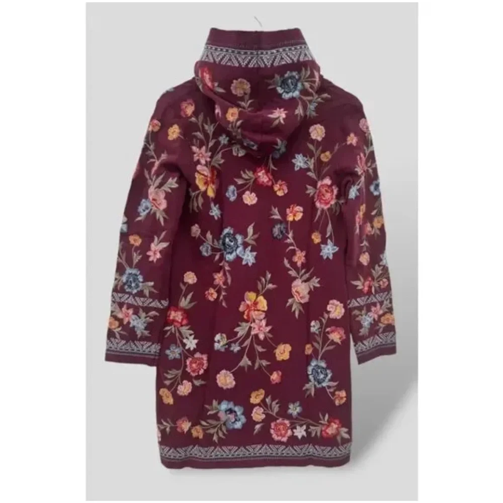 Driftwood Shelly Kimono Hoodie in the Blooming Garden Embroidered Small